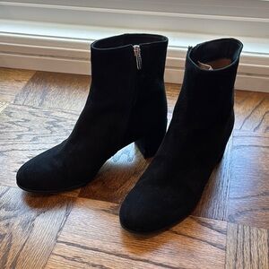 Marguax Black Suede Ankle Boots with Dust Bags